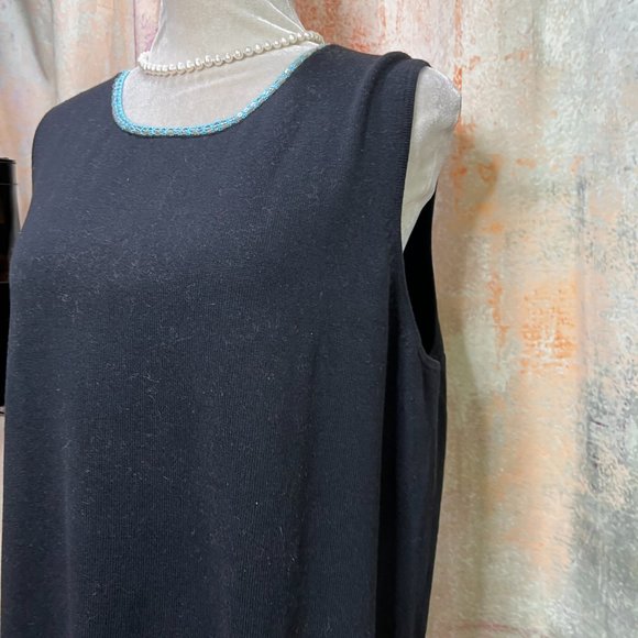 VTG 📌Quacker Factory Knitted Tank Top with Sequins at the Neckline - Picture 3 of 13